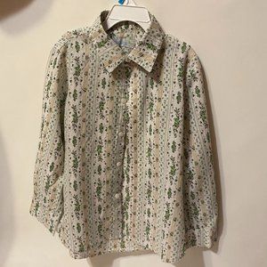 Seaplane 100% cotton unisex button down unique foliage pattern
